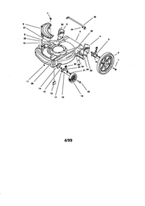 Part Location Diagram of 99-5224 Lawn Boy Spring Arm Assy